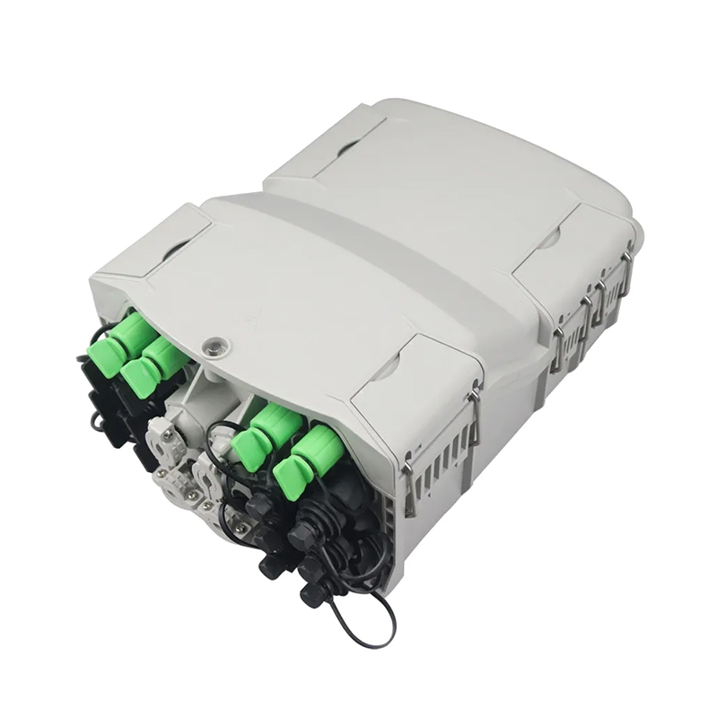 White 16 Ports Pre-connected Fiber Optic Termination Box With Waterproof Adapter