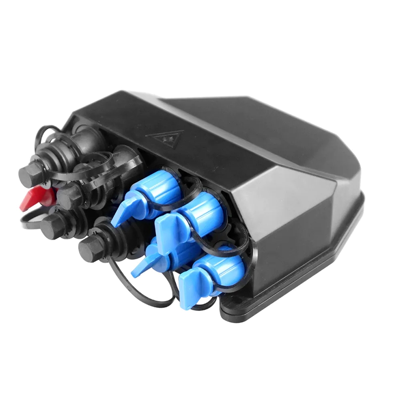 Black 9 Ports Fiber Optic Termination Box Compatible With Waterproof Adapter