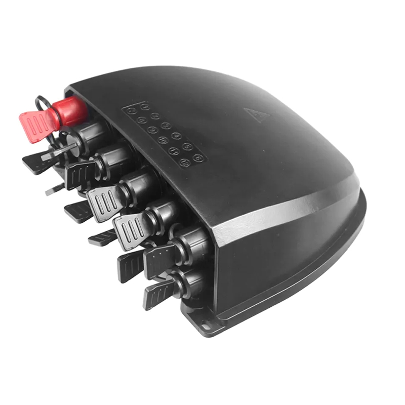 Pre-Connected 12-core Fiber Optic Distribution Box Red/Green/Black with Mini SC Adapter