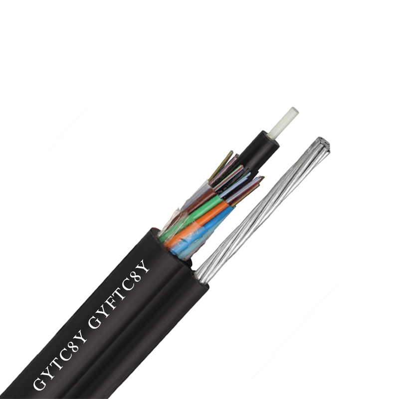 GYTC8Y GYFTC8Y outdoor self supporting fiber optical cable with messenger 2km 3km 4km drum
