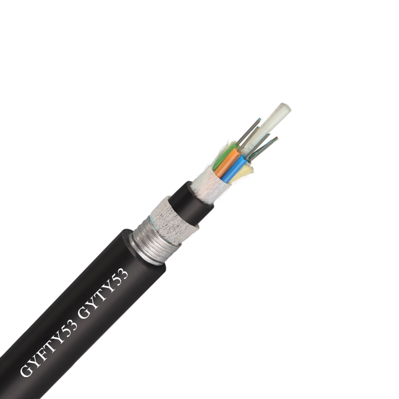 GYFTY53 GYTY53 outdoor double jacket armored optical fiber cable fiber optic cable outdoor 48core fiber optic cable fibra optica cable