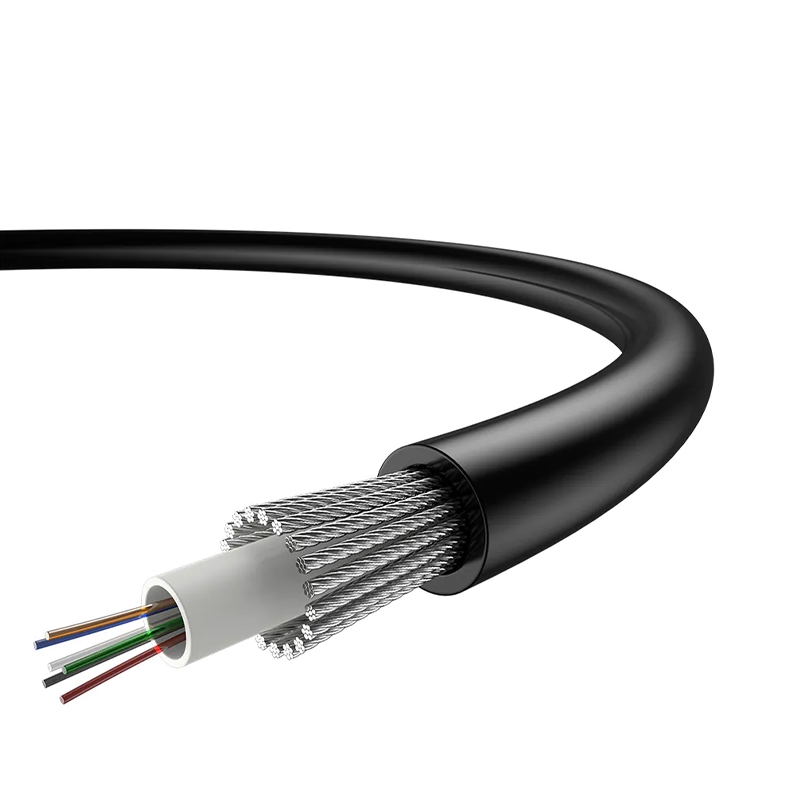 Steel Wire Armored Uni-Tube Single Jacket Cable Fiber Optic Cable For FTTH