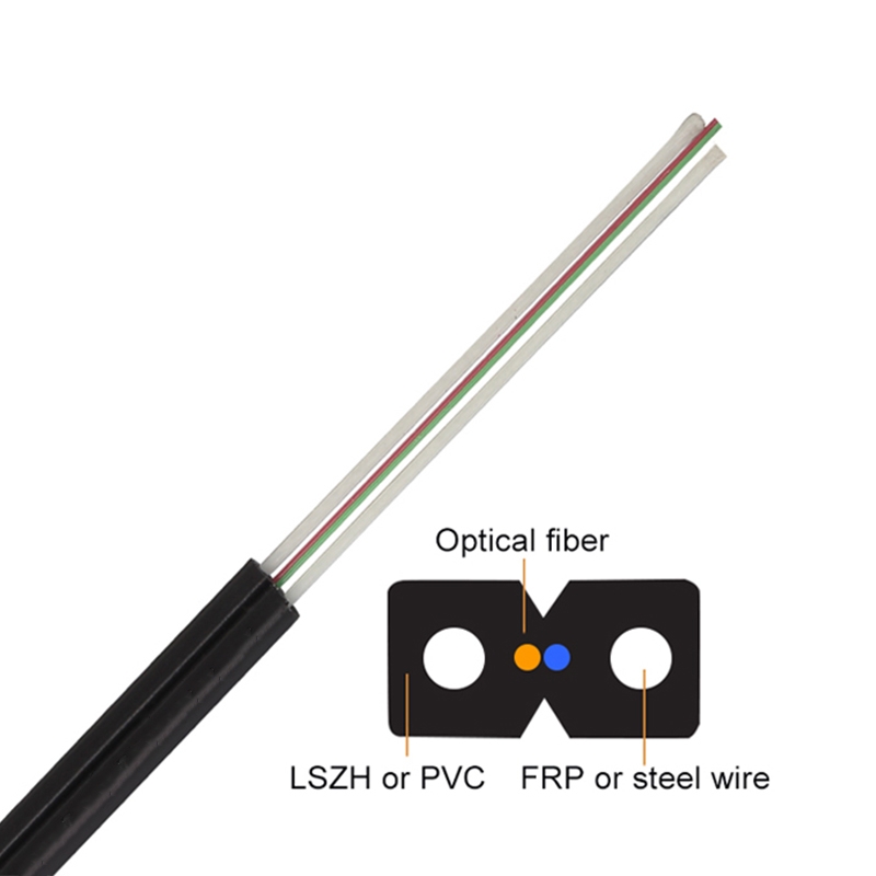 fiber optic cable 2core fiber optic drop cable single core fiber optic cable drop wire fiber optic cable single mode ftth