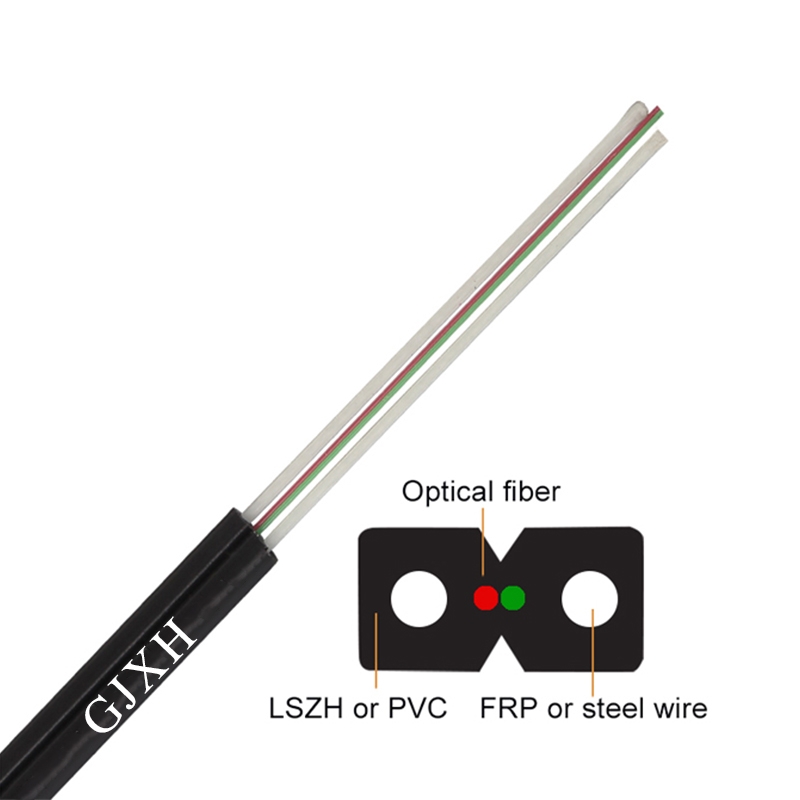 GJXH or GJXFH core ftth optical fiber cables supplier fiber optic drop ftth cable ftth drop wire ftth drop cable g657a2