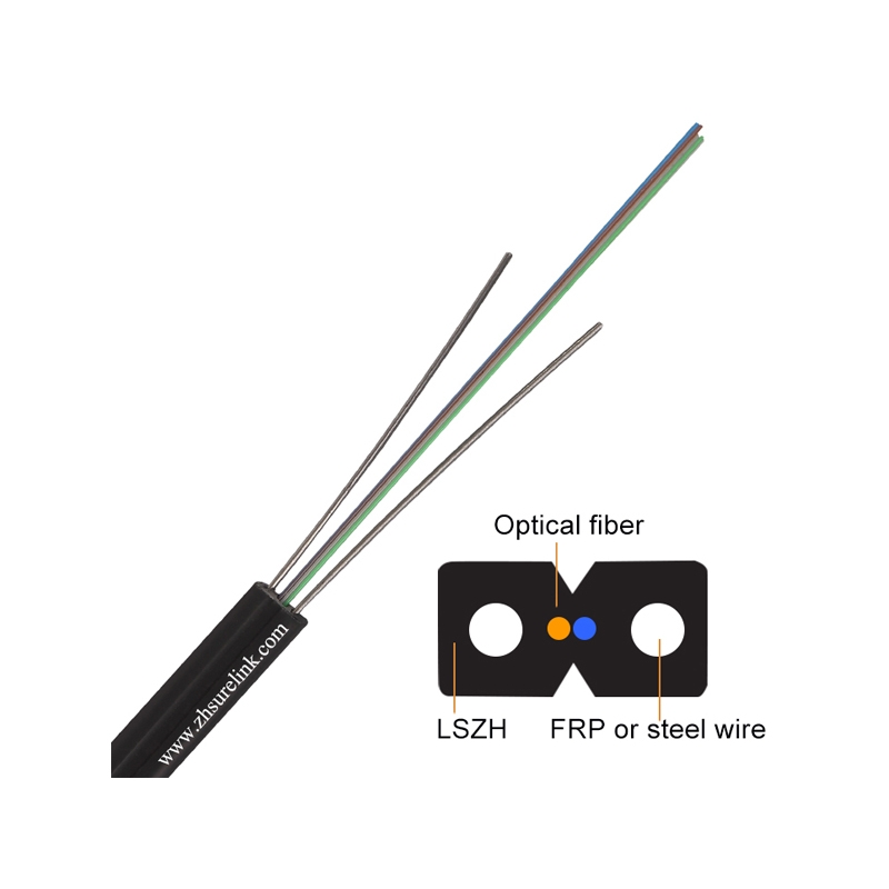 fiber optic cable with two steel wire fiber optic drop ftth cable fiber cable ftth