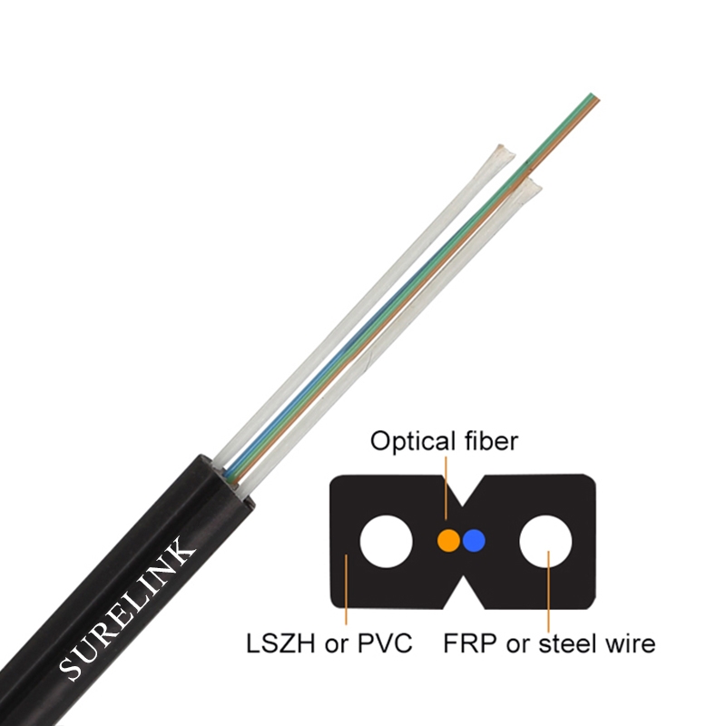 SURELINK fiber optic cable 2core drop cable 2 core fiber optic cable ftth
