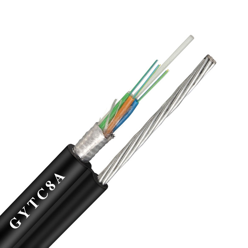 factory supply outdoor self supporting figure 8 fiber optic cable with steel messenger GYTC8A