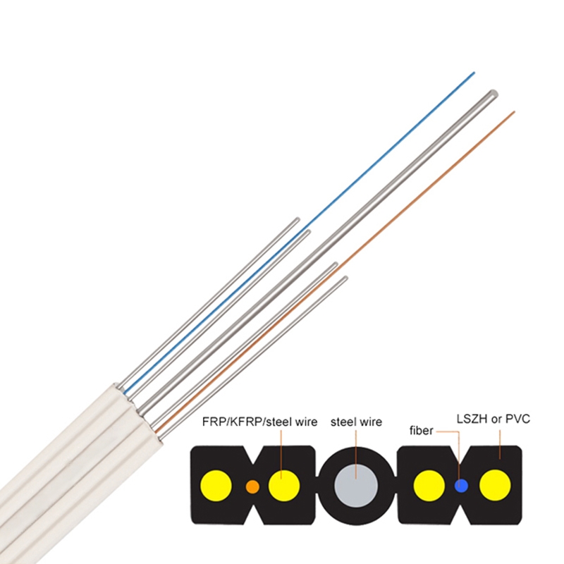 singlemode butterfly type indoor fiber optic cable 2core 1km wooden drum