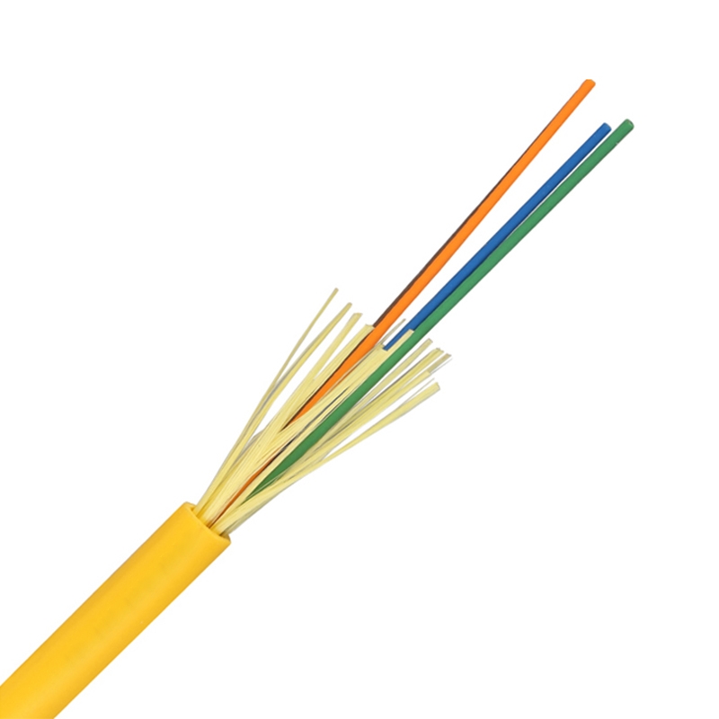 2.0mm 3.0mm multimode aramid yarn stranded indoor fiber optic cable tight buffered fibre 12 core