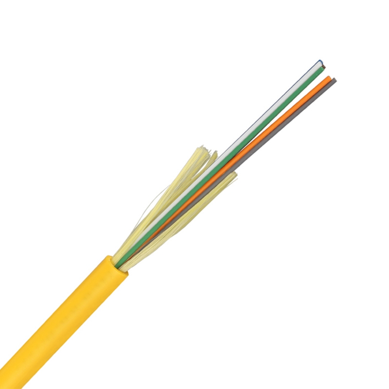 GJFJH Manufacturer singlemode 1core 2core 4core 6core aramid yarn tight buffer fiber optic cable indoor Distribution Optical Fiber Cable