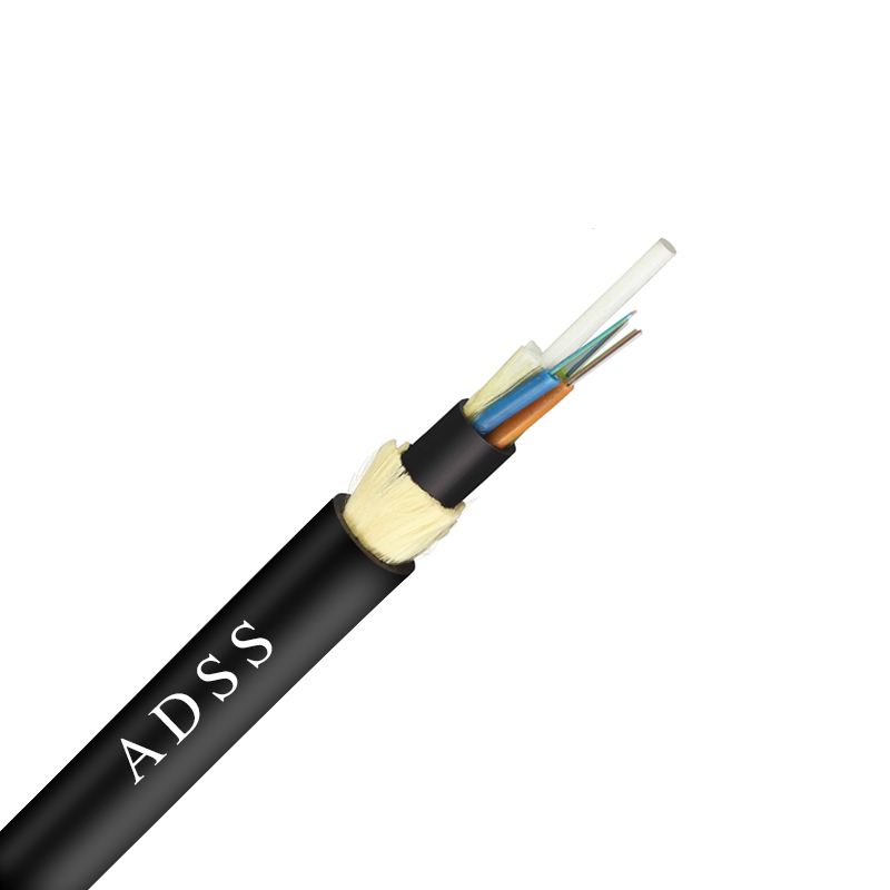 ADSS customized 12core 24core 48core 96core 144core double sheath 80m 100m 120m 200m span all dielectric self-surpporting aerial Optic Fiber Cable adss 48core fiber adss fibra adss