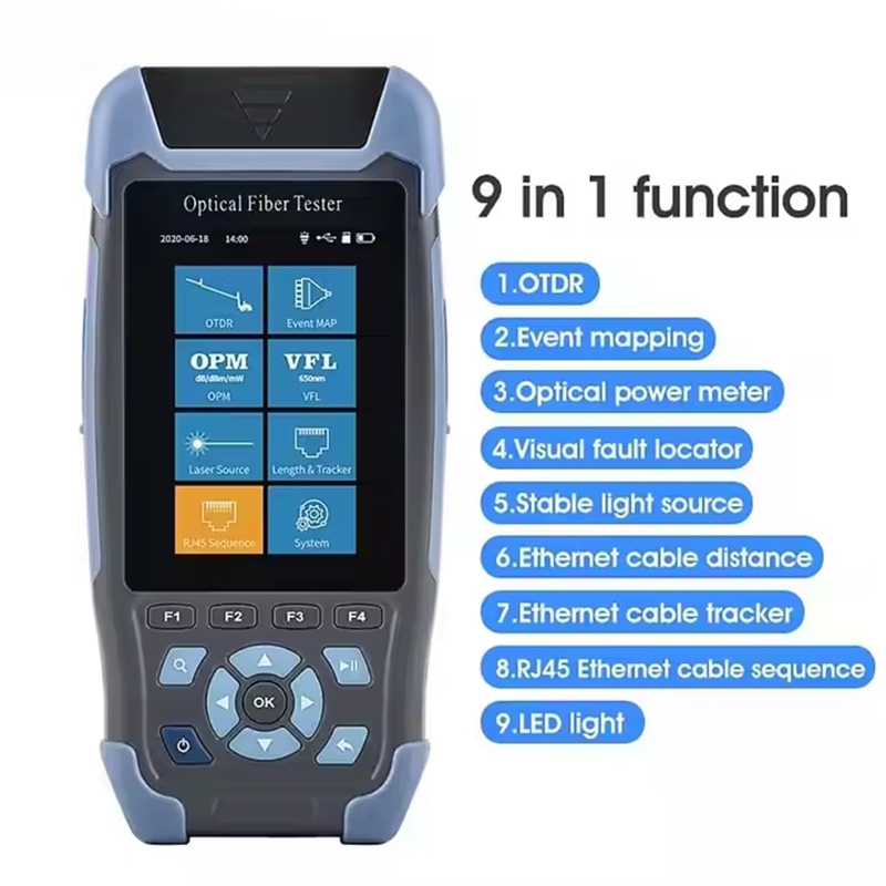 Novker Nk3200D Mini Handheld Otdr 1310nm 1550nm 60KM test Fiber Optic Otdr Machine with VFL Power Meter OLS Event Map Exfo Otdr
