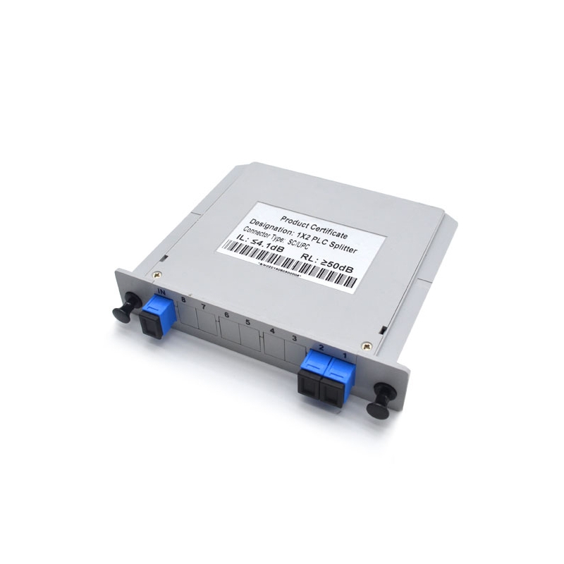 SC UPC Fiber Optic PLC Splitter Modular Structure 1x2 PLC Splitter Cassette Type