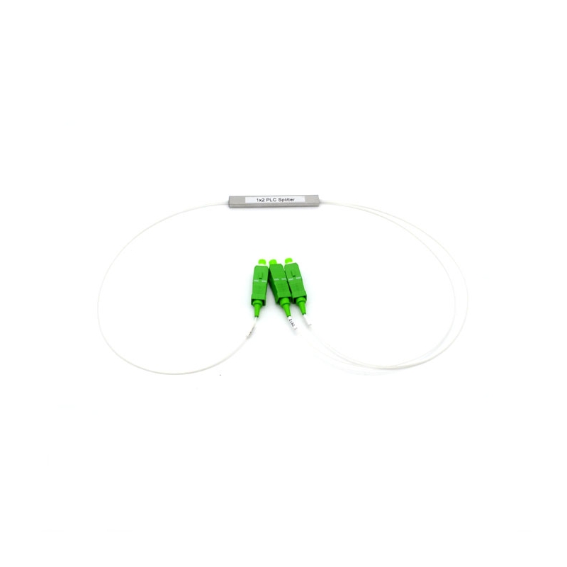 Single Mode 1x2 PLC Fiber Optic Splitter With SC APC Connector