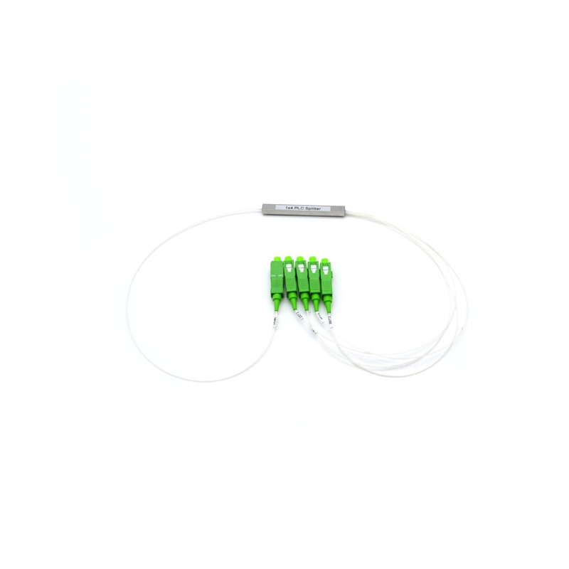 Single Mode 1x4 PLC Fiber Optic Splitter With SC APC Connector