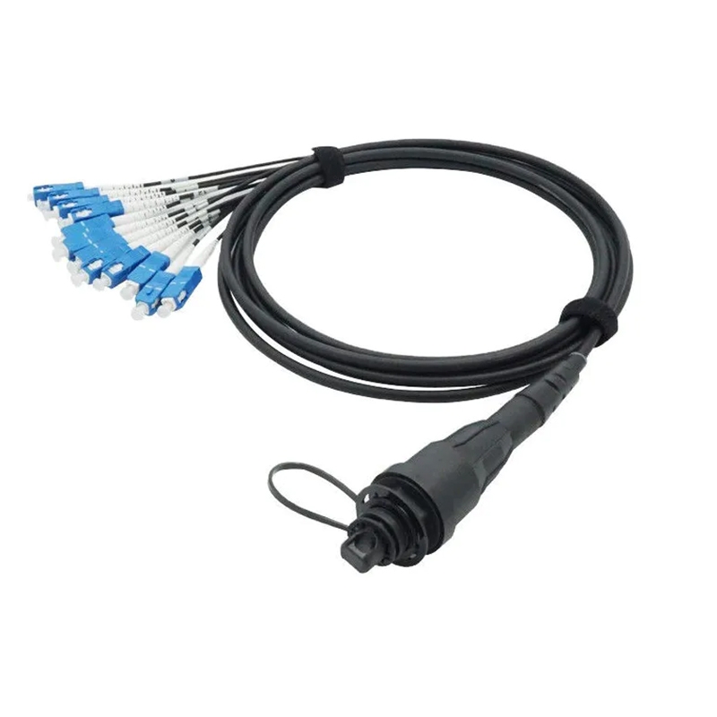 IP 68 Waterproof ODVA MPO-SC FTTA Patch Cord 12 Fibers Breakout Cable