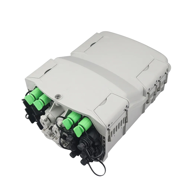White 16 Ports Pre-connected Fiber Optic Termination Box With Waterproof Adapter