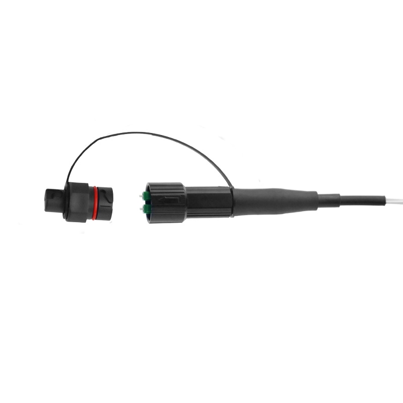 Mini SC Pre-connected Type double LC Waterproof Connector For harsh outdoor environment