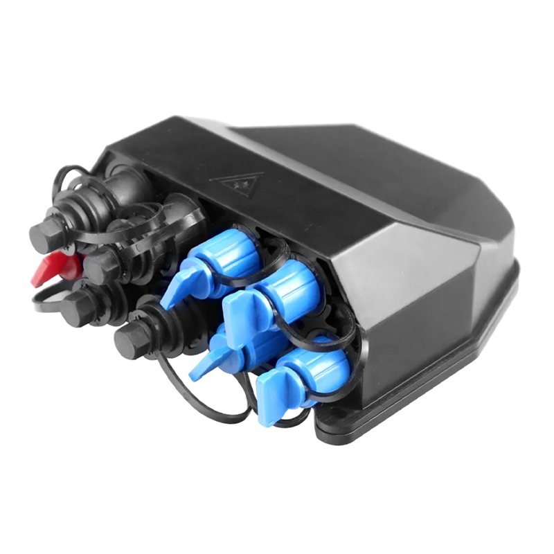 Black 9 Ports Fiber Optic Termination Box Compatible With Waterproof Adapter