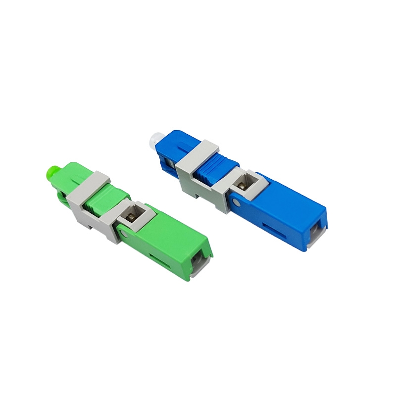 Conector rápido de fibra óptica verde Conector SC de fibra óptica de 55 mm para 2 cables de bajada de 3 mm