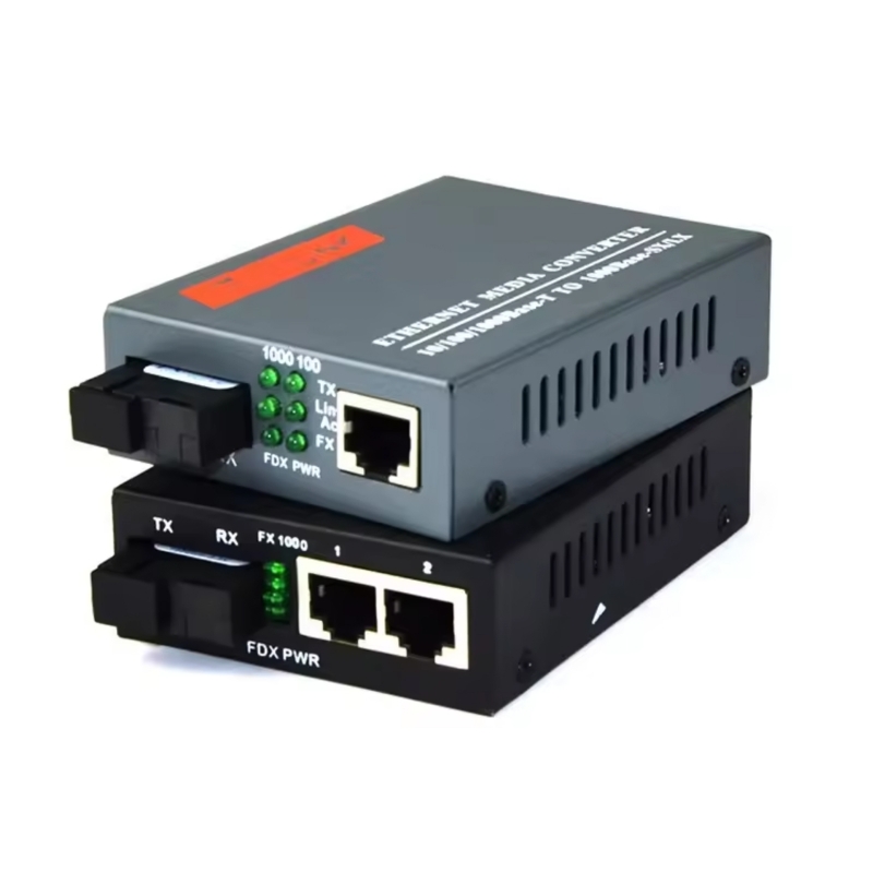 TP-Link and Netlink 10/100/1000 20KM gigabit 2 port fiber optic media converter SC to 2RJ45 media converter